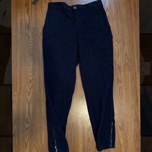 Lou & Grey Loft Navy Joggers w Zipper Ankle